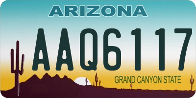 AZ license plate AAQ6117