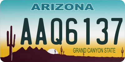AZ license plate AAQ6137