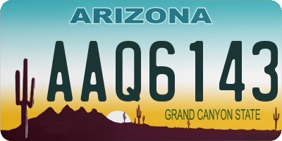 AZ license plate AAQ6143