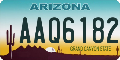 AZ license plate AAQ6182