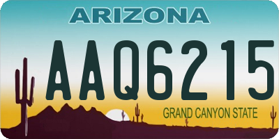 AZ license plate AAQ6215