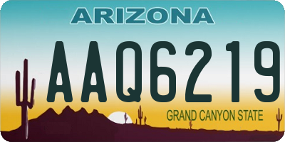 AZ license plate AAQ6219
