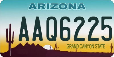 AZ license plate AAQ6225