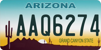 AZ license plate AAQ6274