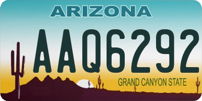 AZ license plate AAQ6292