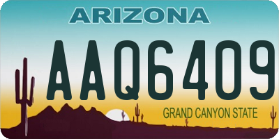 AZ license plate AAQ6409