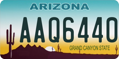 AZ license plate AAQ6440