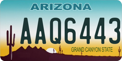 AZ license plate AAQ6443