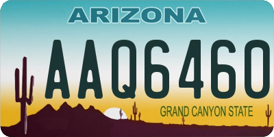 AZ license plate AAQ6460