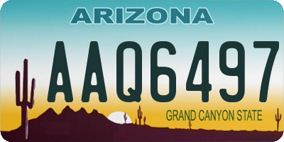 AZ license plate AAQ6497