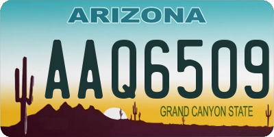 AZ license plate AAQ6509