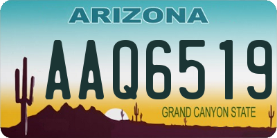 AZ license plate AAQ6519