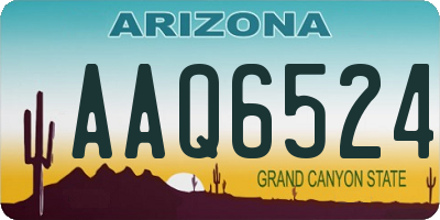 AZ license plate AAQ6524