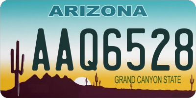 AZ license plate AAQ6528