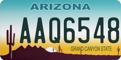 AZ license plate AAQ6548