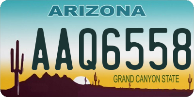 AZ license plate AAQ6558