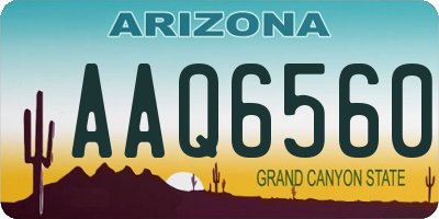 AZ license plate AAQ6560