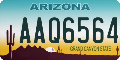 AZ license plate AAQ6564