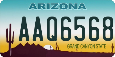 AZ license plate AAQ6568