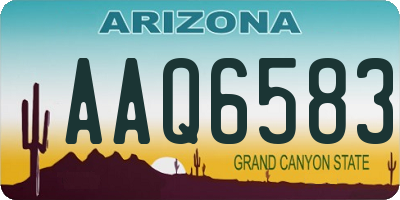 AZ license plate AAQ6583