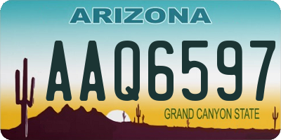 AZ license plate AAQ6597