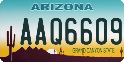 AZ license plate AAQ6609