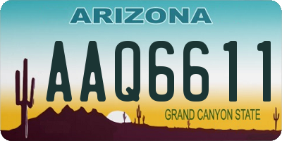 AZ license plate AAQ6611