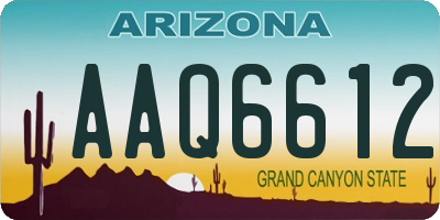 AZ license plate AAQ6612