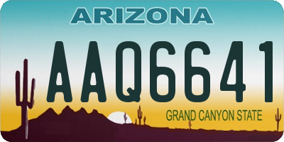 AZ license plate AAQ6641