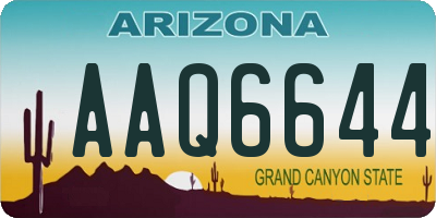 AZ license plate AAQ6644