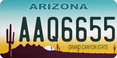 AZ license plate AAQ6655
