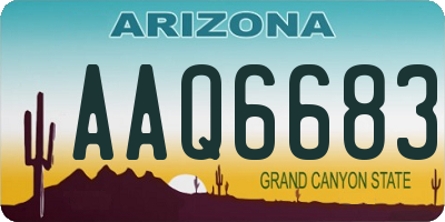 AZ license plate AAQ6683
