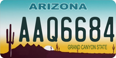 AZ license plate AAQ6684