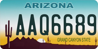 AZ license plate AAQ6689