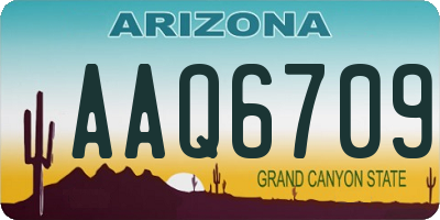 AZ license plate AAQ6709