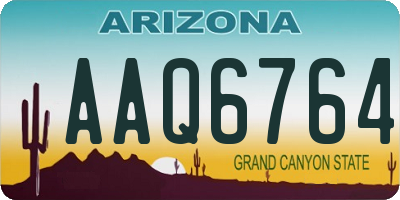 AZ license plate AAQ6764