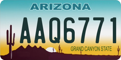 AZ license plate AAQ6771