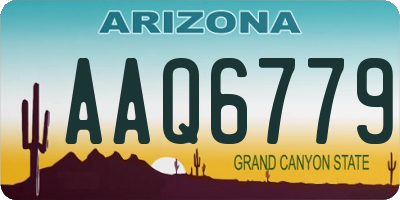 AZ license plate AAQ6779