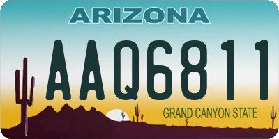 AZ license plate AAQ6811