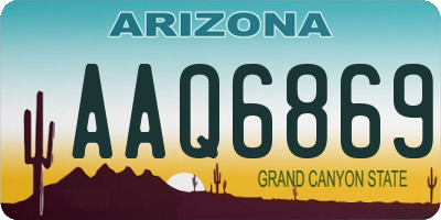 AZ license plate AAQ6869