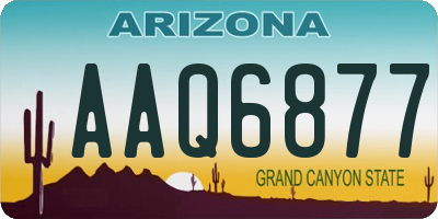 AZ license plate AAQ6877