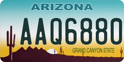 AZ license plate AAQ6880
