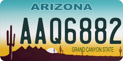 AZ license plate AAQ6882