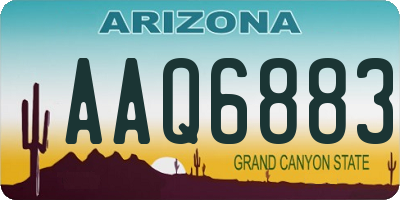 AZ license plate AAQ6883