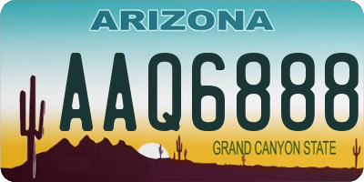 AZ license plate AAQ6888