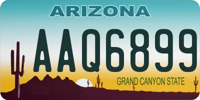 AZ license plate AAQ6899