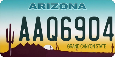 AZ license plate AAQ6904