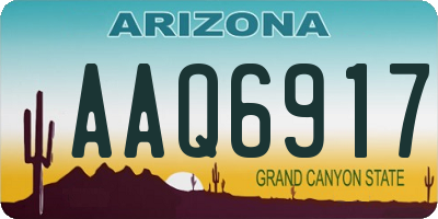 AZ license plate AAQ6917
