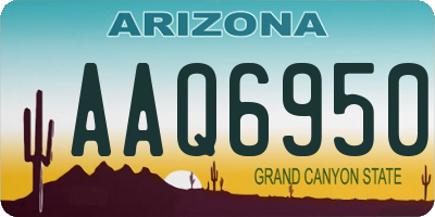 AZ license plate AAQ6950