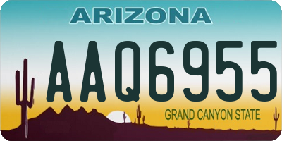 AZ license plate AAQ6955